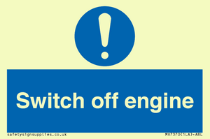 Switch off engine